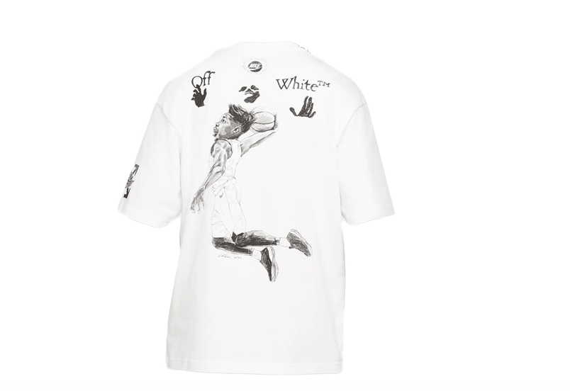 Off fashion white jordan tee shirt