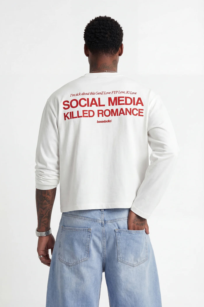 Basedodici Social Media Longsleeve White