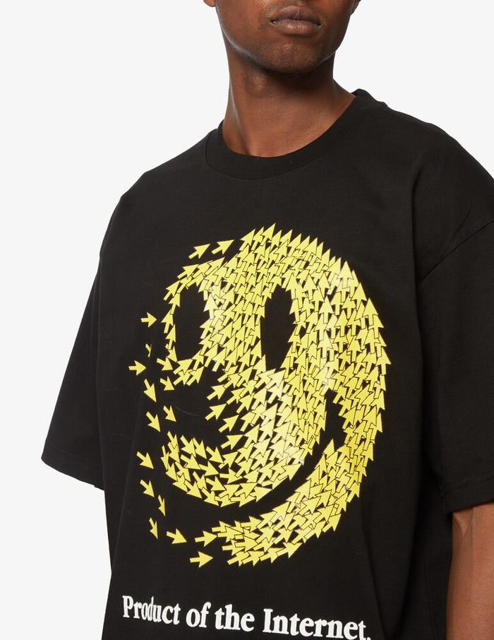 Market Smiley Product Of The Internet T-shirt Black