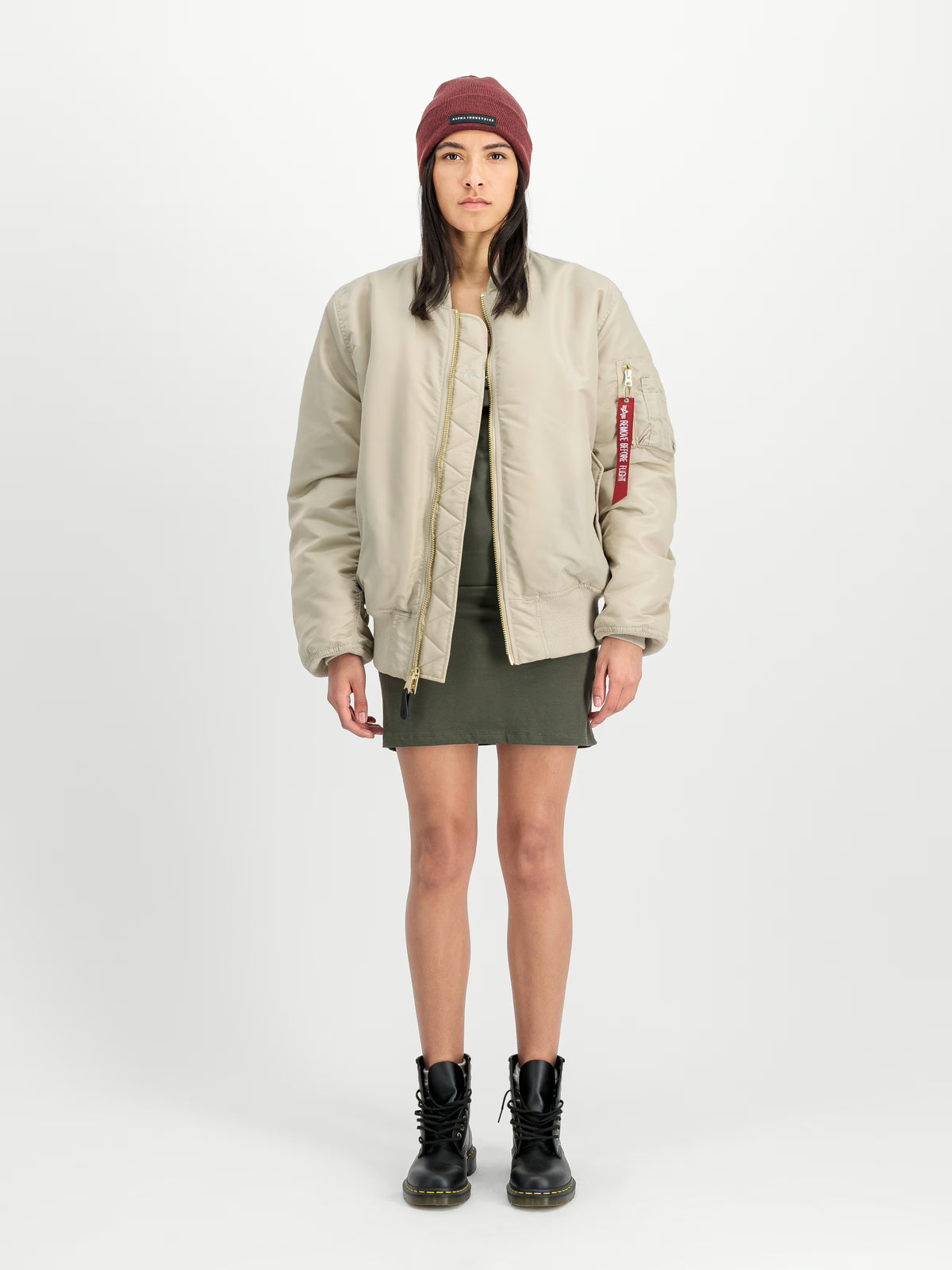 Alpha Industries MA-1 BeIge Bomber Jacket