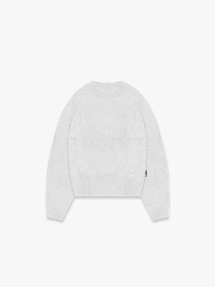 Reternity Essential Furry Knit Sweater - Light Grey