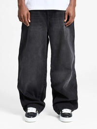 Reternity Essential Baggy Denim - Washed Black