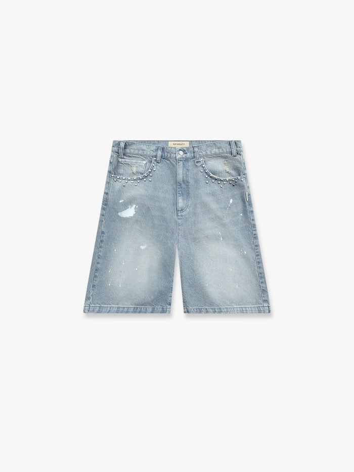 Reternity Studded Jorts Light Blue