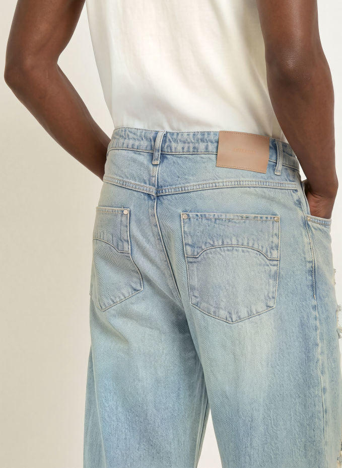 Distressed Baggy Denim | Blue