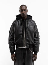Metropolitam Leather Bomber | Black