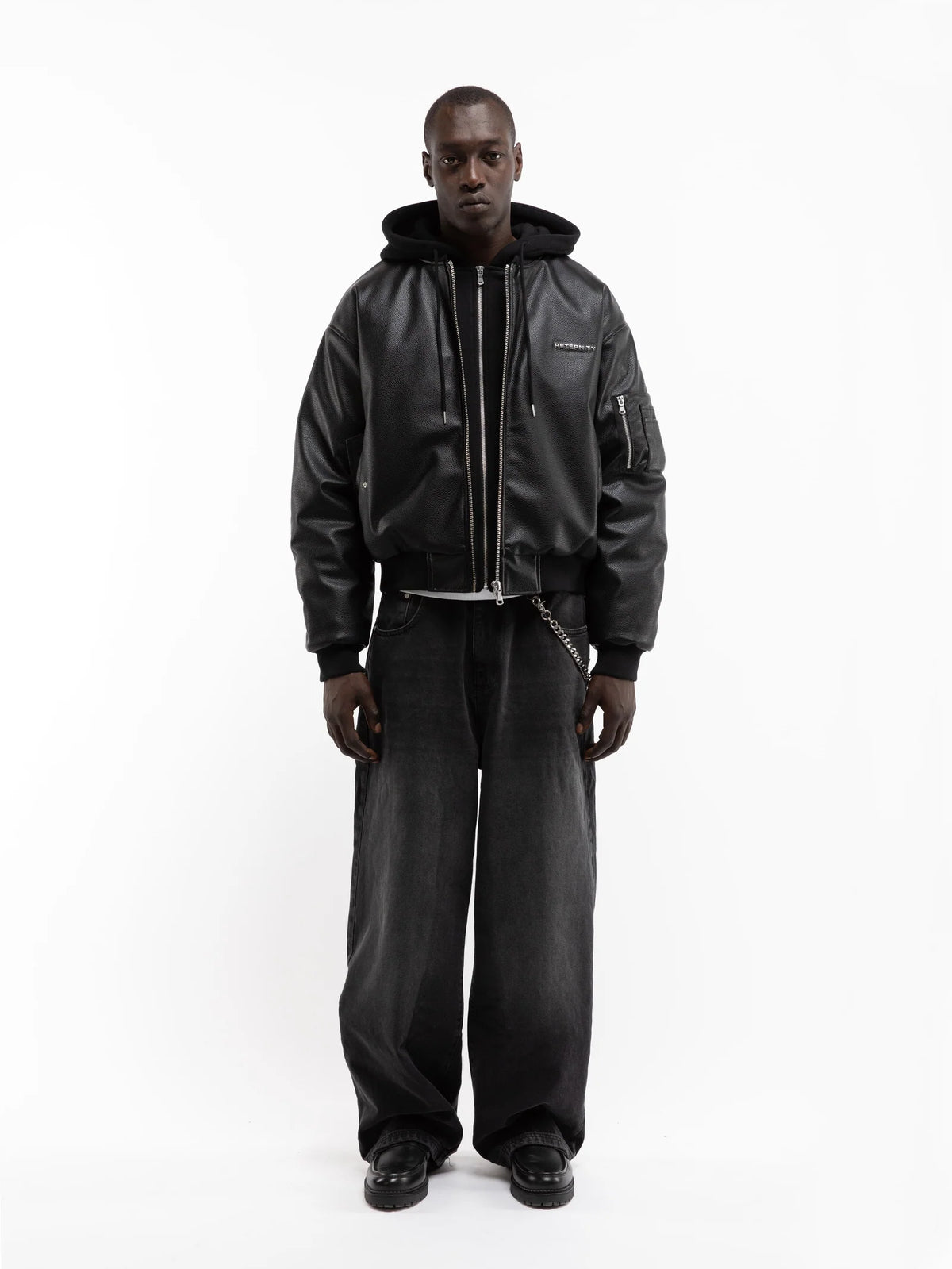 Metropolitam Leather Bomber | Black