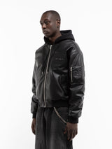 Metropolitam Leather Bomber | Black