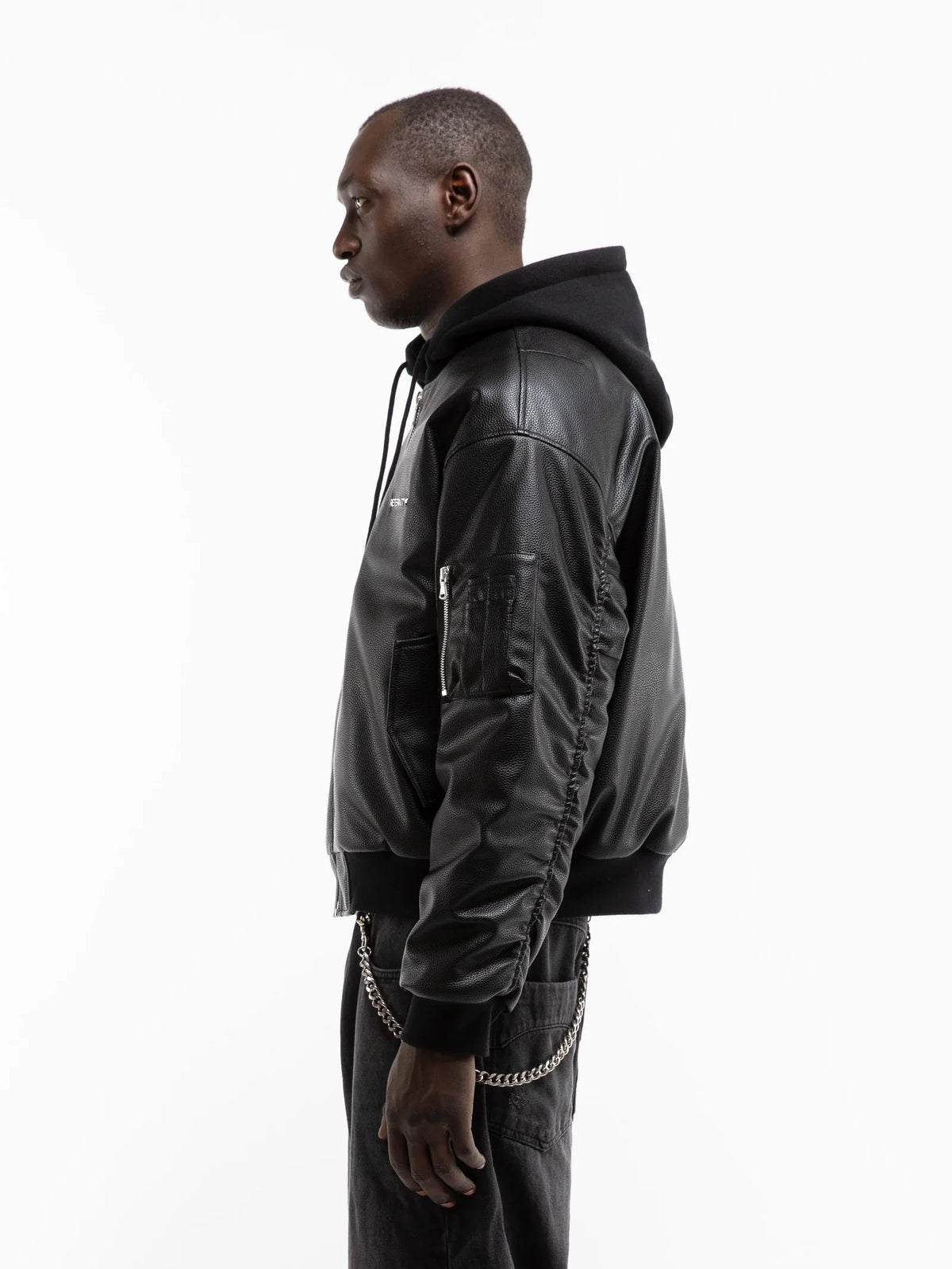 Metropolitam Leather Bomber | Black
