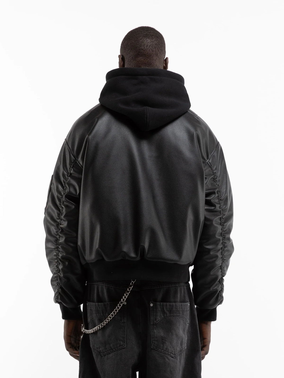 Metropolitam Leather Bomber | Black