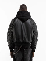 Metropolitam Leather Bomber | Black