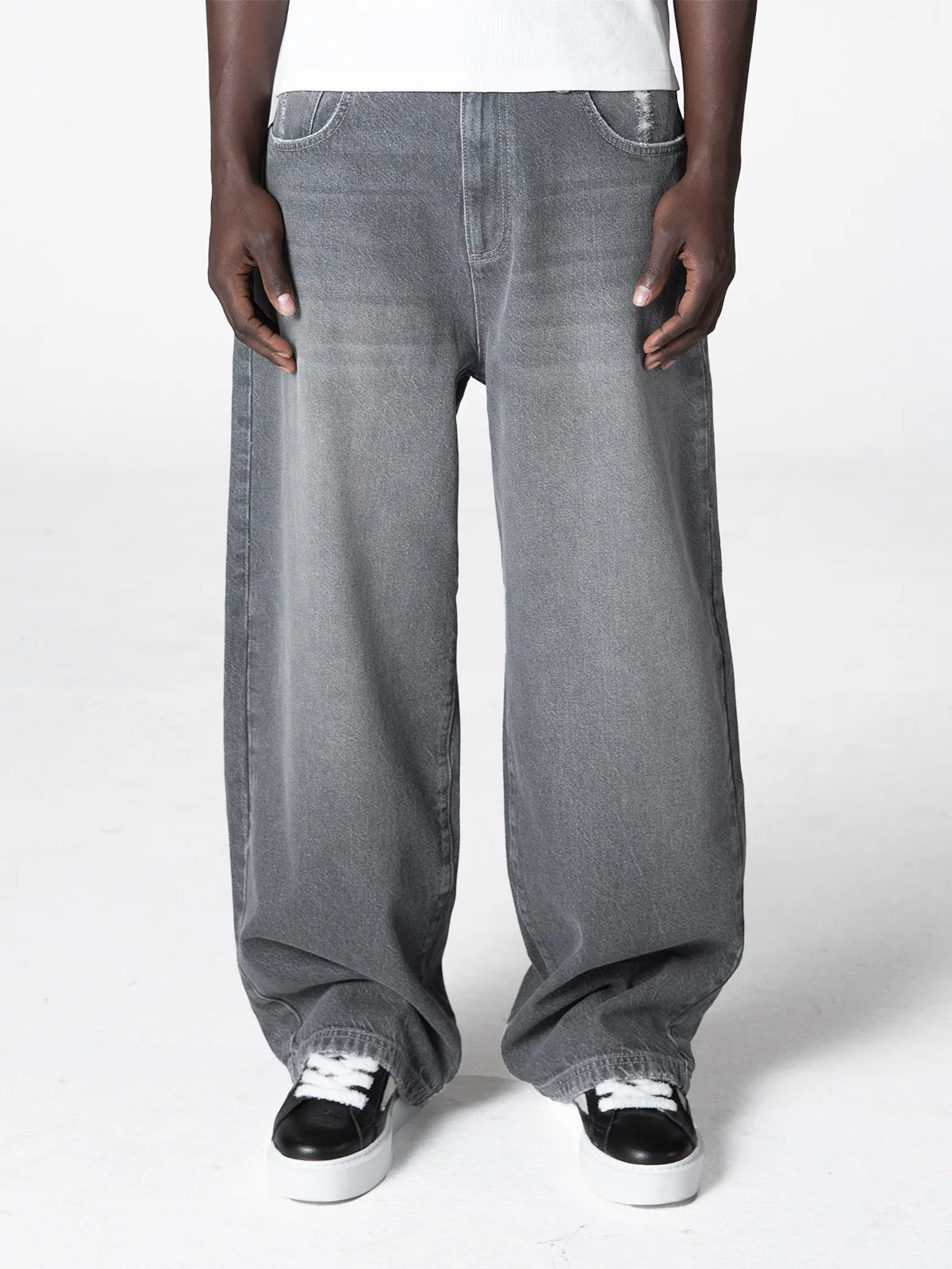 Essential Baggy Denim | Washed Grey