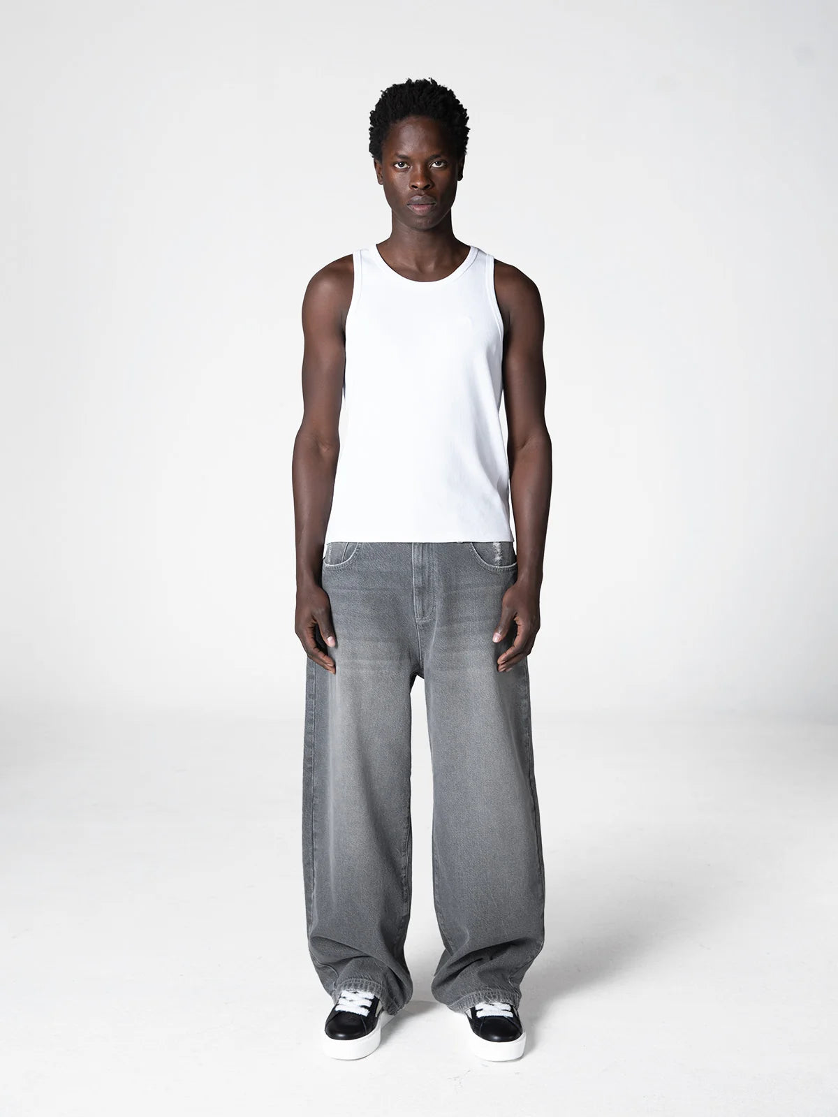 Essential Baggy Denim | Washed Grey