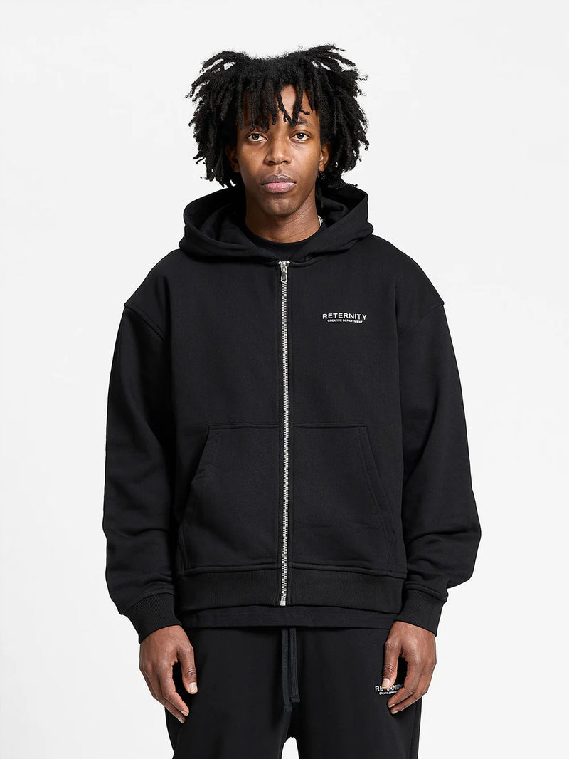 Reternity Creative Zip Hoodie - Black