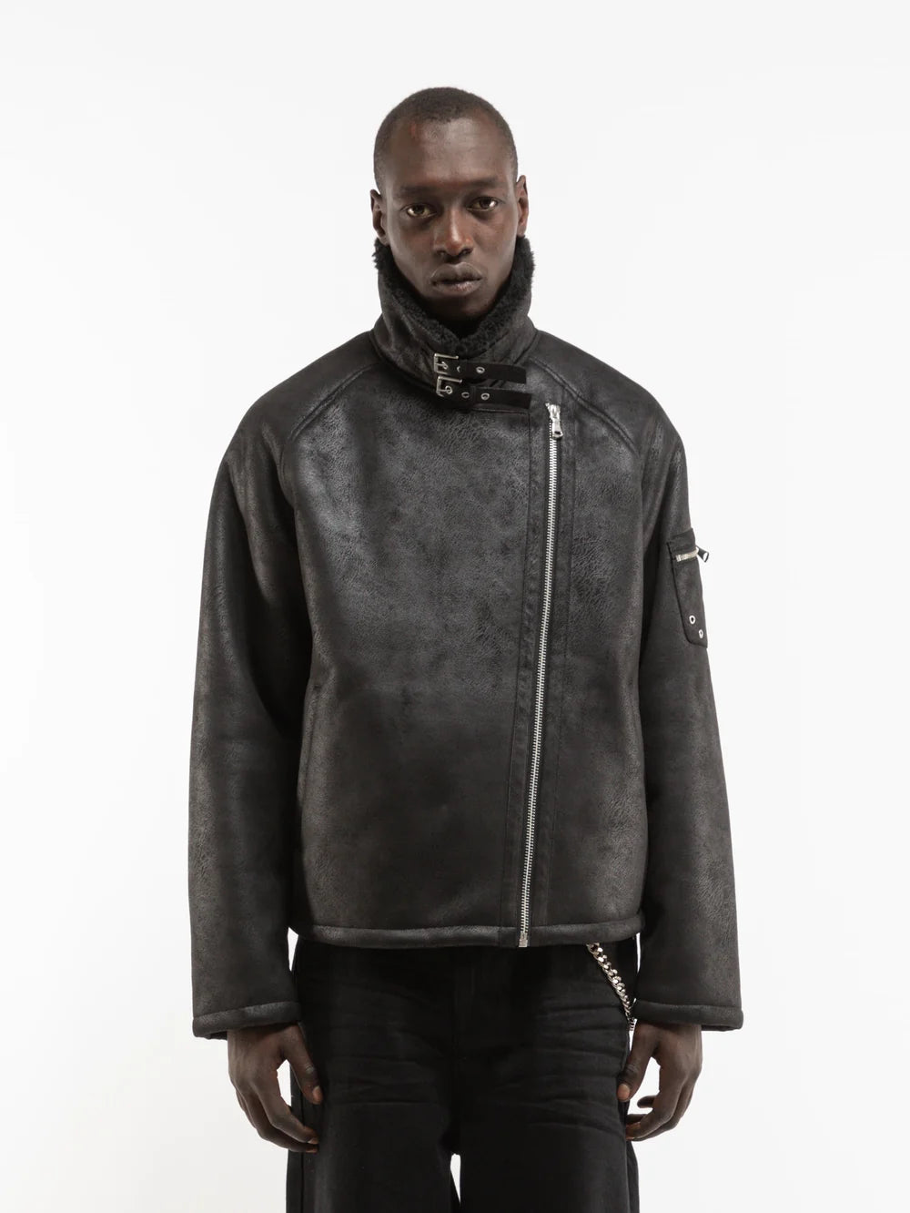 Aèro Sherling Jacket | Black