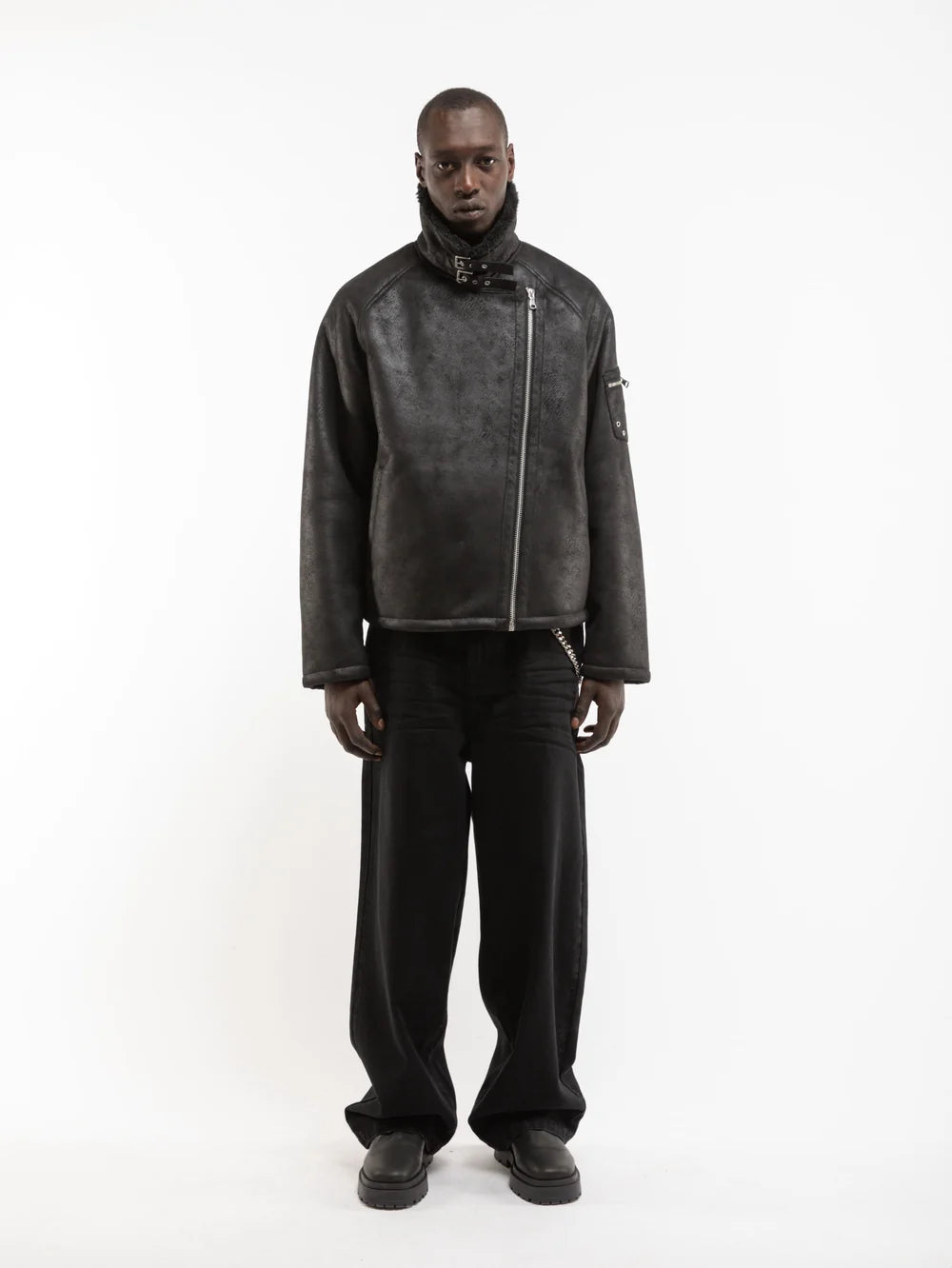 Aèro Sherling Jacket | Black