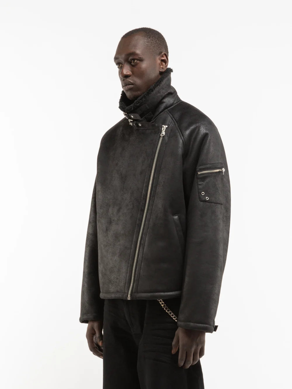 Aèro Sherling Jacket | Black