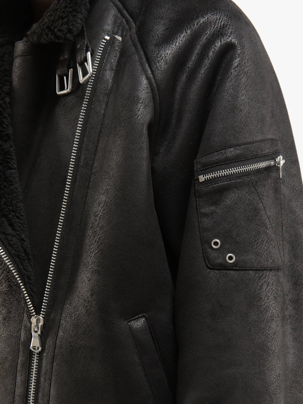Aèro Sherling Jacket | Black