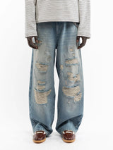 Distressed Baggy Denim | Blue