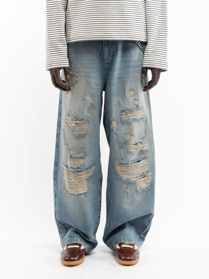 Distressed Baggy Denim | Blue