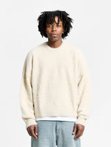 Furry Knit Sweater | Creme