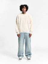 Furry Knit Sweater | Creme