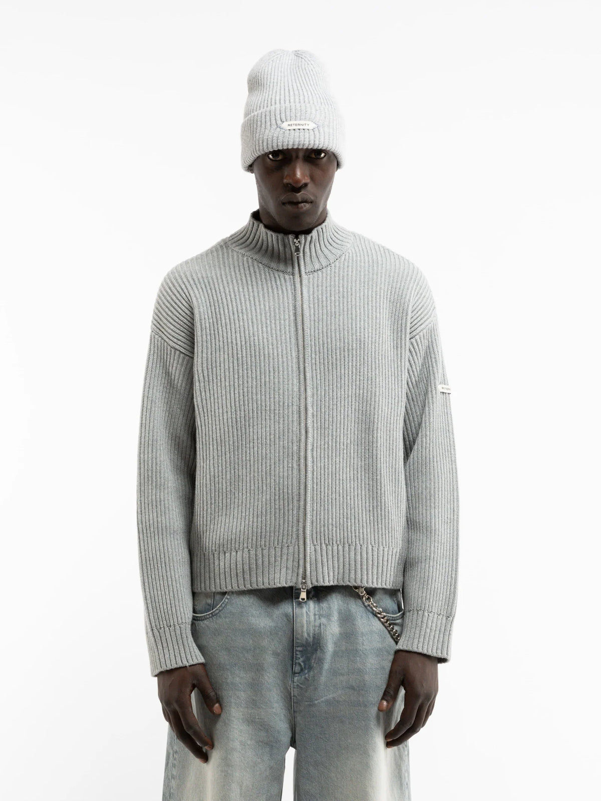 L'atelier Line Knit Zipper | Grey