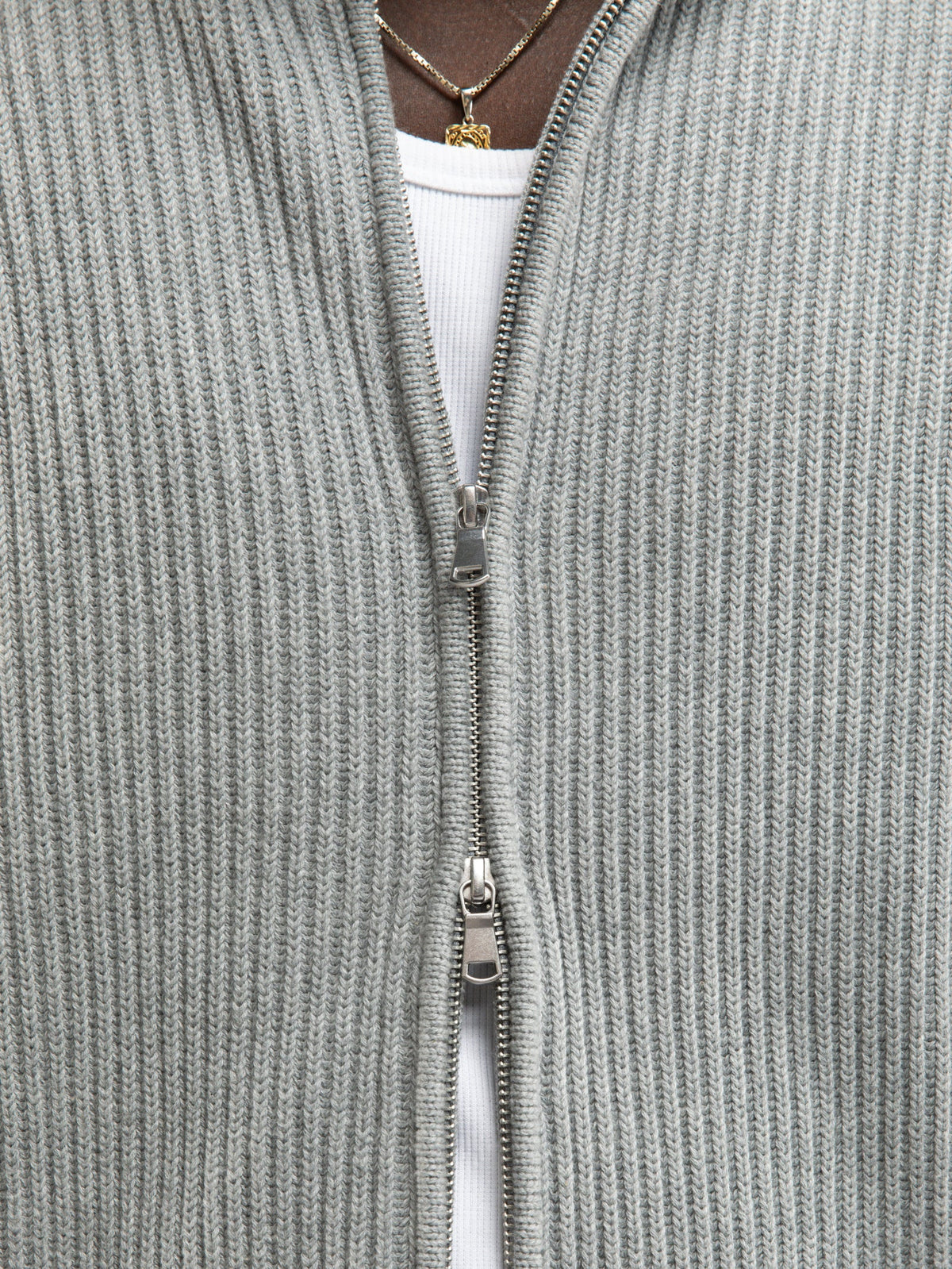 L'atelier Line Knit Zipper | Grey
