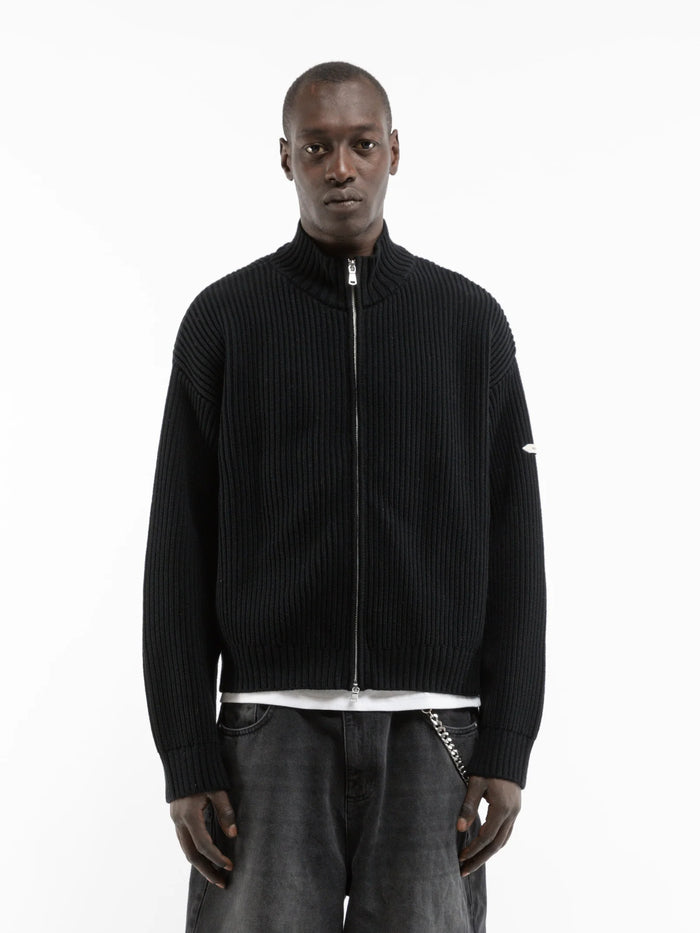 L'atelier Line Knit Zipper | Black