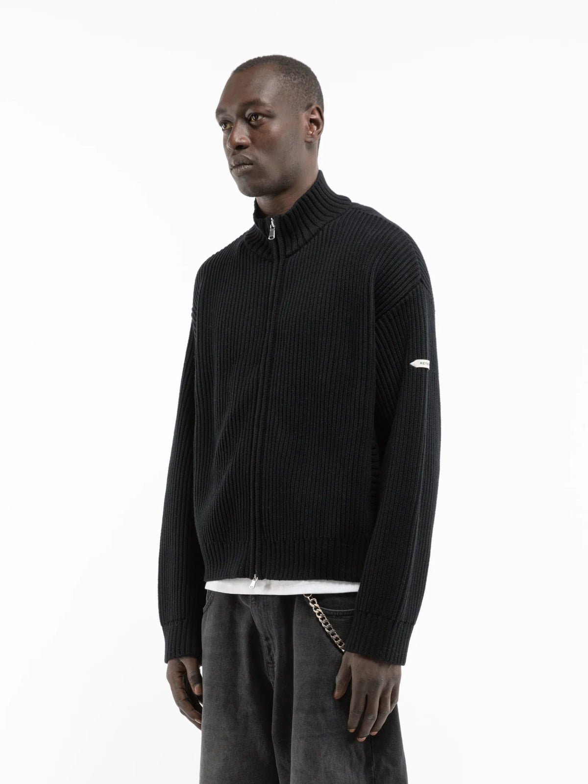 L'atelier Line Knit Zipper | Black