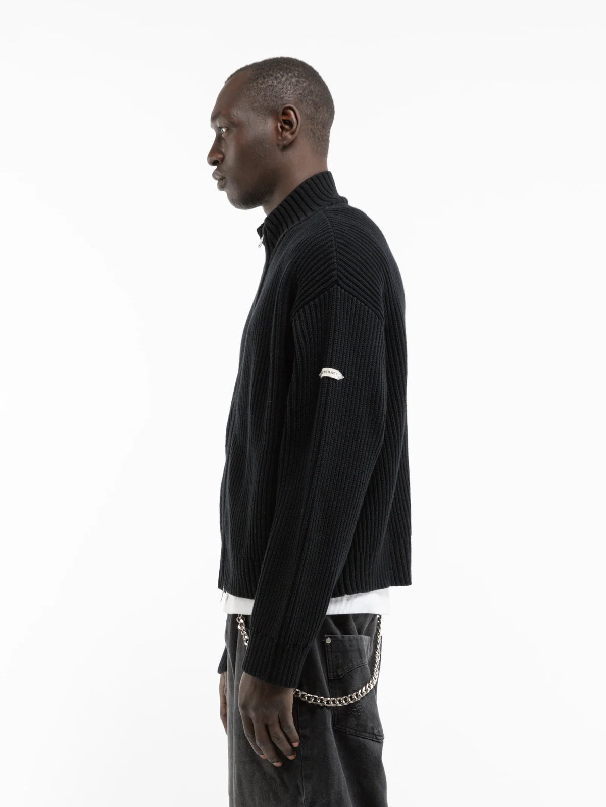 L'atelier Line Knit Zipper | Black