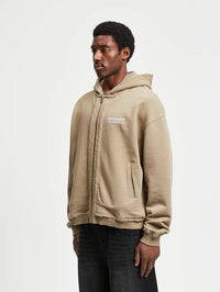 Reternity Ribbed Zip-Hoodie Taupe