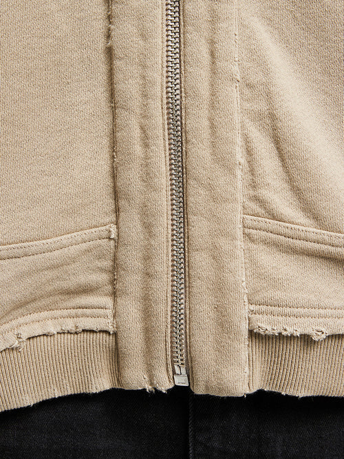 Reternity Ribbed Zip-Hoodie Taupe