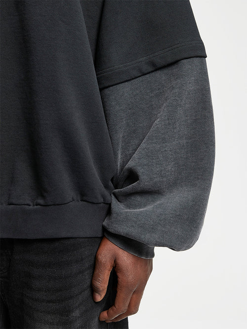 Reternity Double Sleeve Hoodie Washed Grey