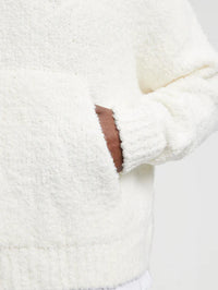 Reternity Bouclé Knit Hoodie Cream