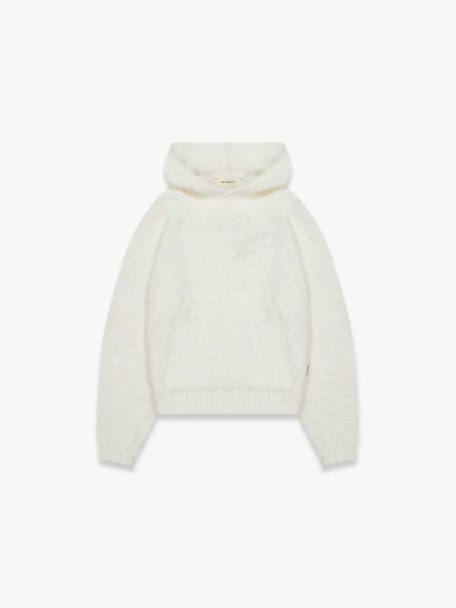 Reternity Bouclé Knit Hoodie Cream