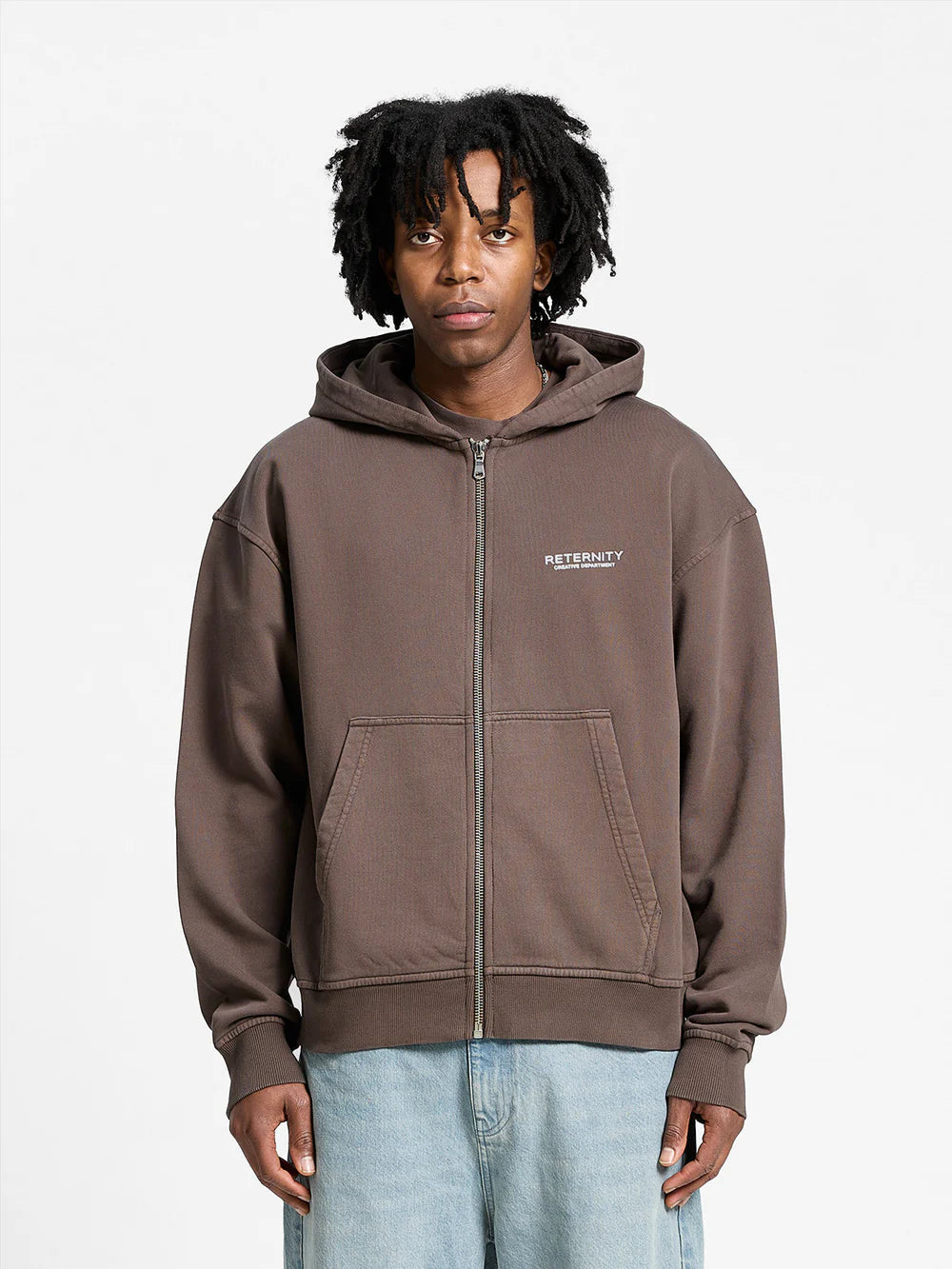 Reternity Creative Zip Hoodie - Brown