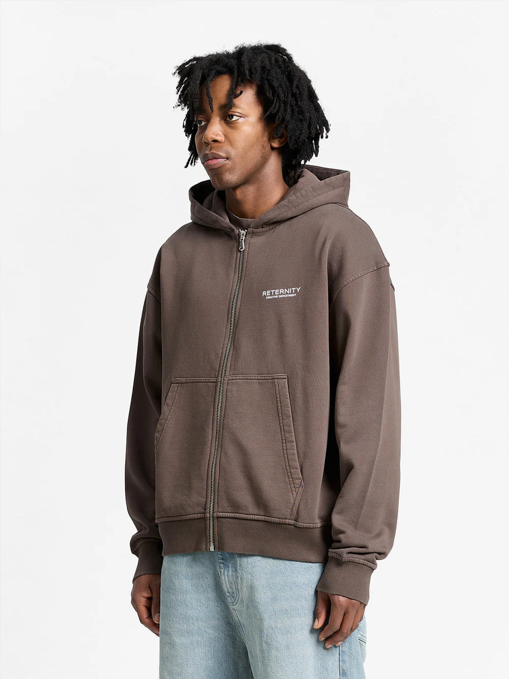 Reternity Creative Zip Hoodie - Brown