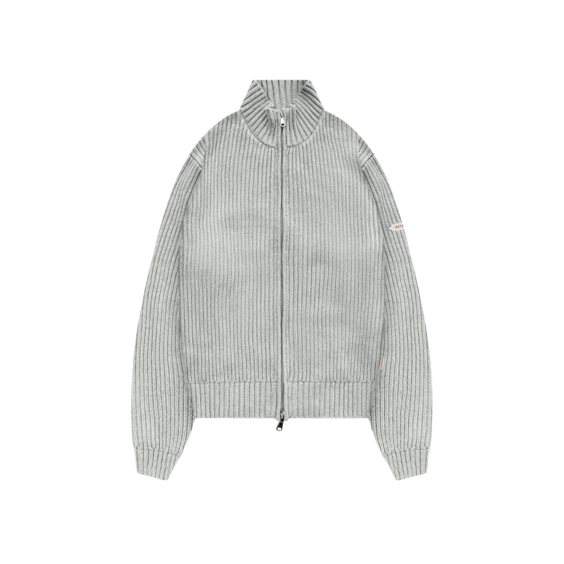 L'atelier Line Knit Zipper | Grey