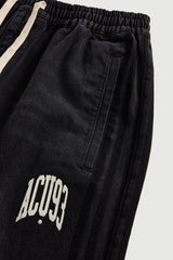 Sporty Denim Pant Washed Black