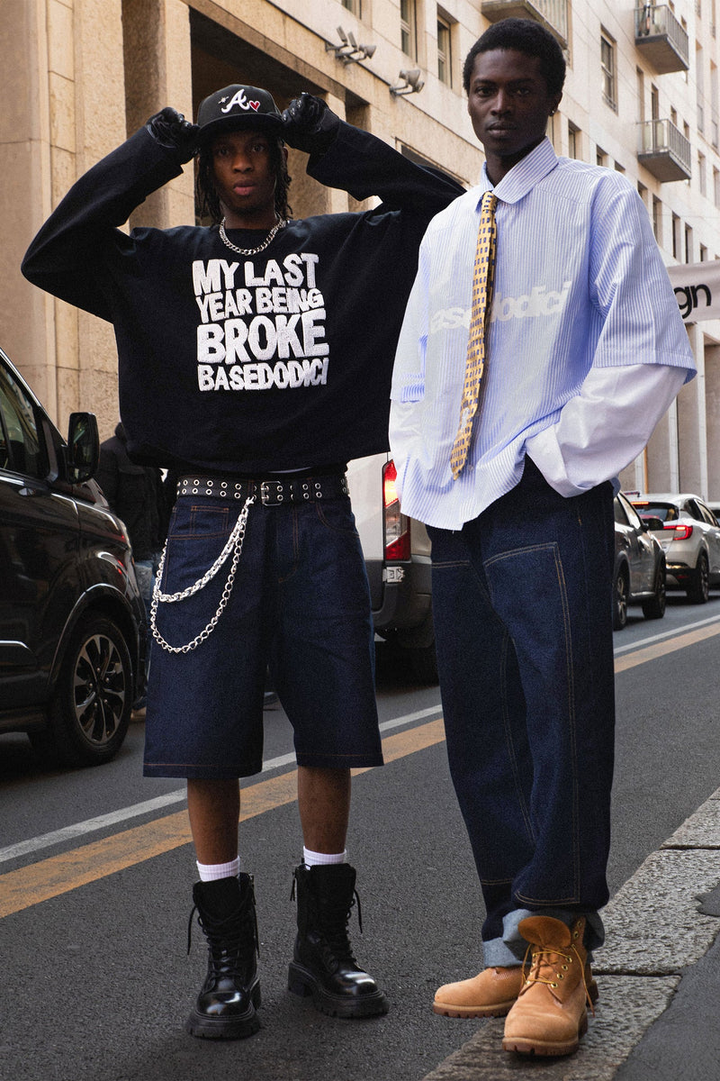 Basedodici Jorts Denim Raw