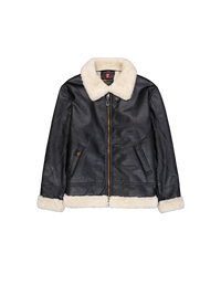 Alpha Industries B-3 Faux Leather Bomber Jacket