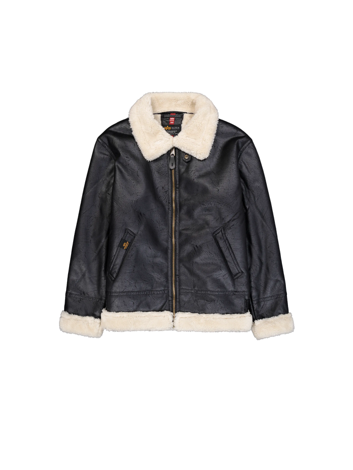 Alpha Industries B-3 Faux Leather Bomber Jacket