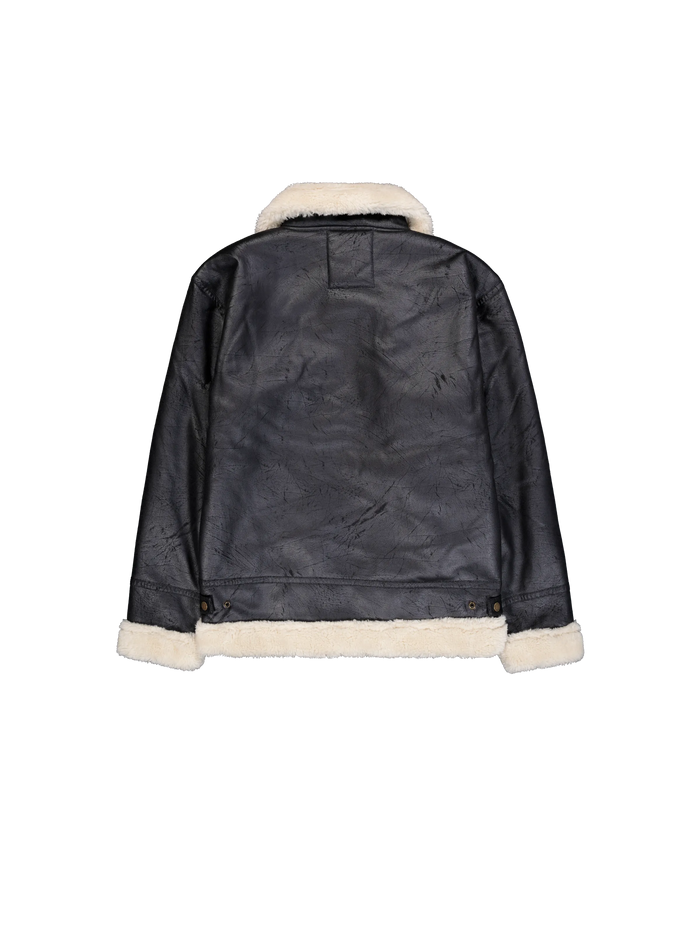 Alpha Industries B-3 Faux Leather Bomber Jacket