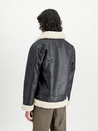 Alpha Industries B-3 Faux Leather Bomber Jacket