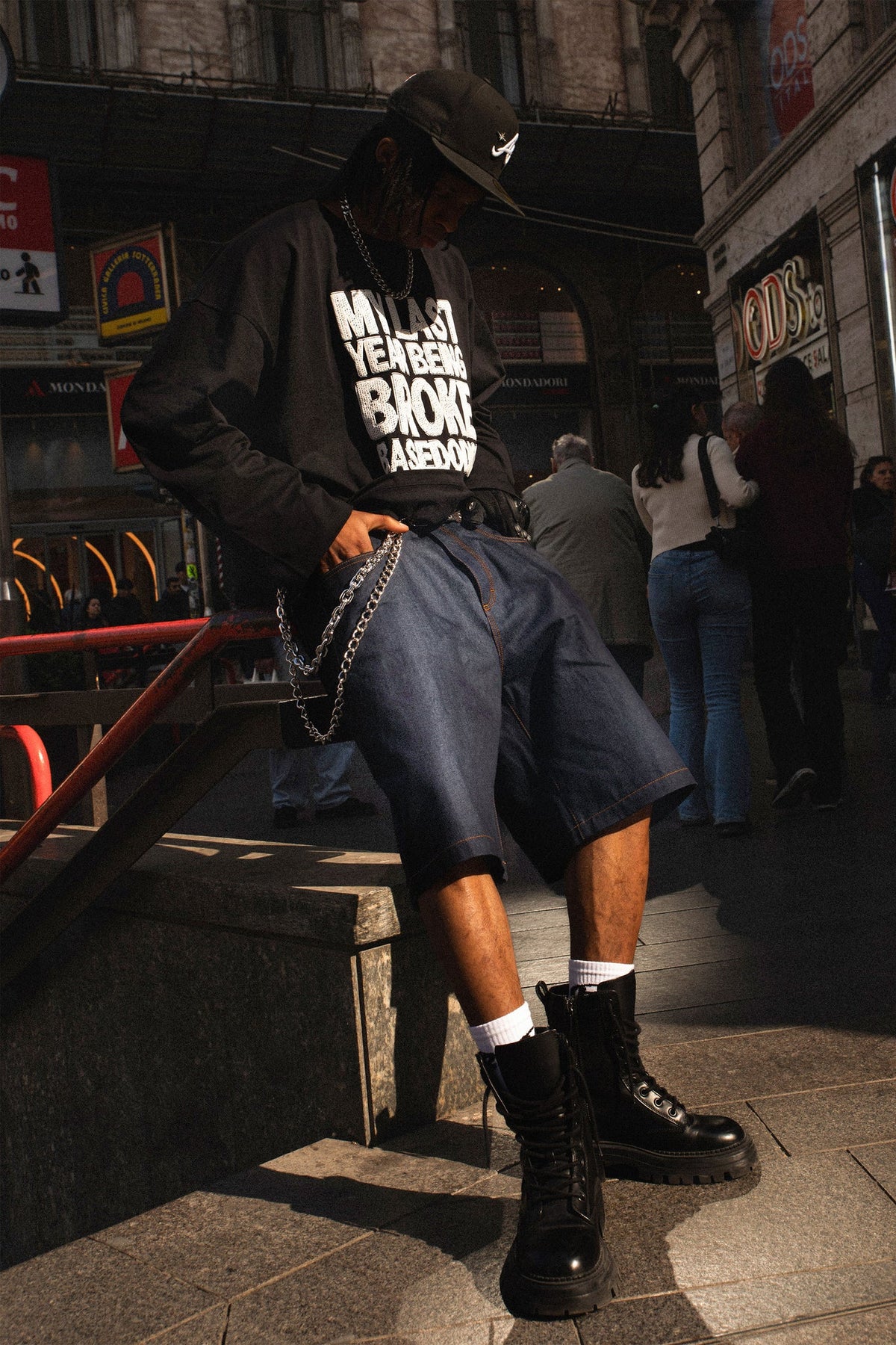 Basedodici Jorts Denim Raw