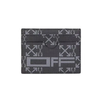 Off-White Monogram Simple Card Holder Black Dark Grey