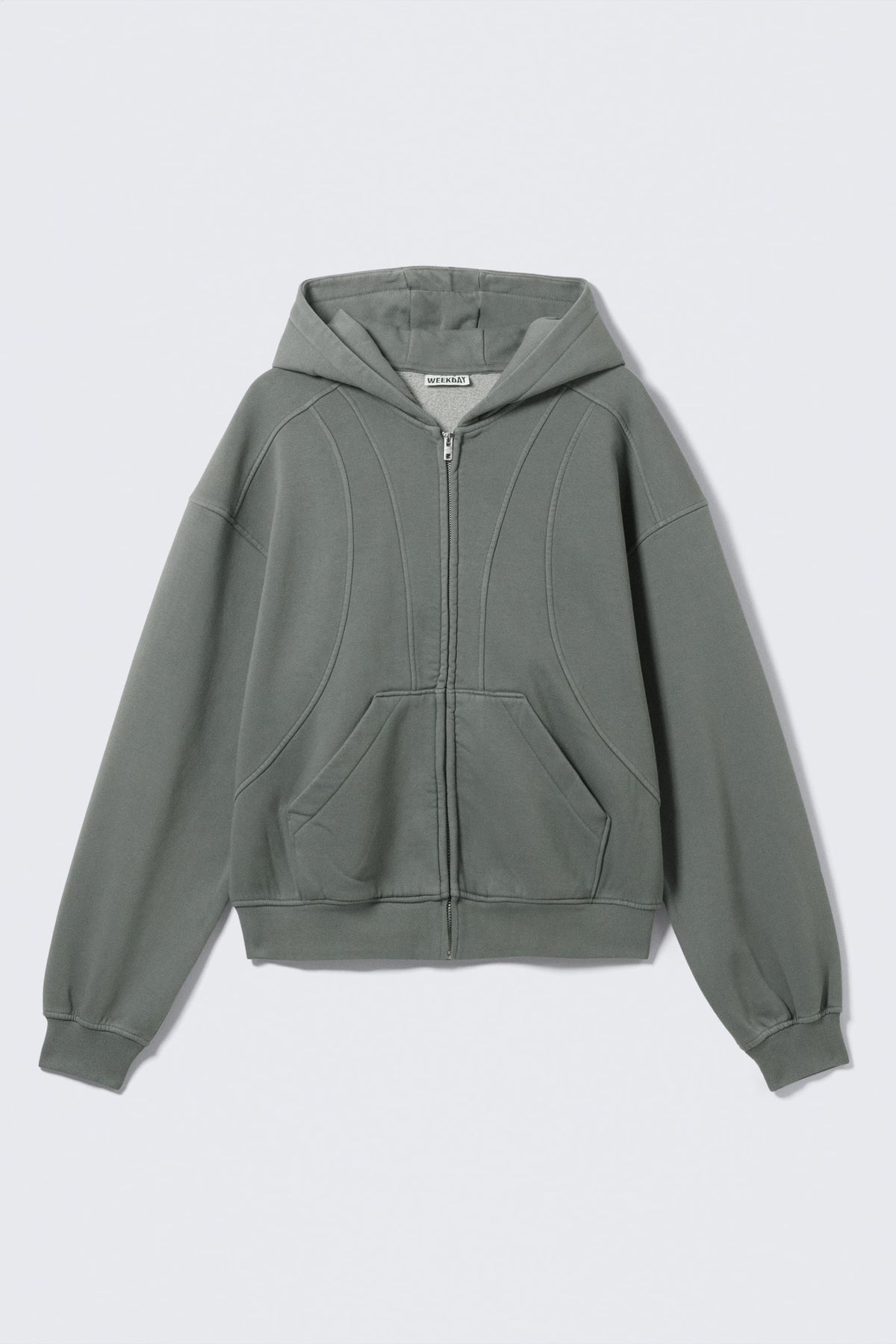 Weekday Loose Fit Blocked Zip Hoodie