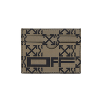 Off-White Monogram Simple Card Holder Brown