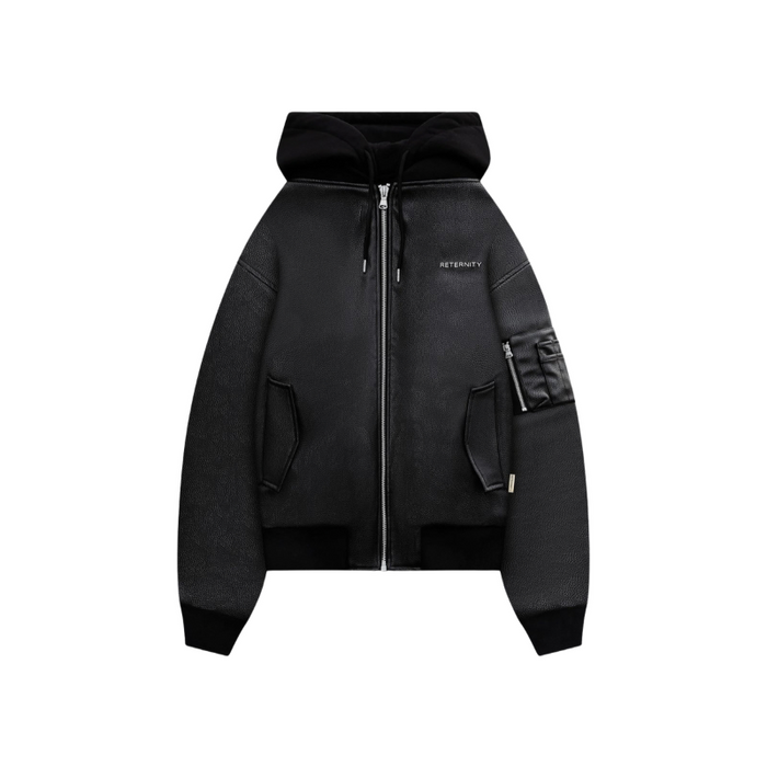 Metropolitam Leather Bomber | Black