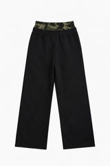 Fleece Pants Double Layer | Black/Camo